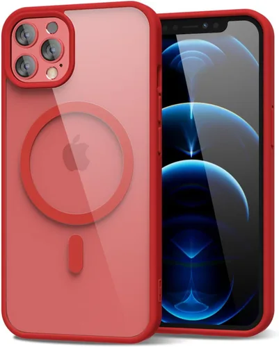 Vista 24 de oakxco Funda magnética transparente compatible con Magsafe, bonita funda delgada y transparente de poliuretano termoplástico no amarillenta, carcasa