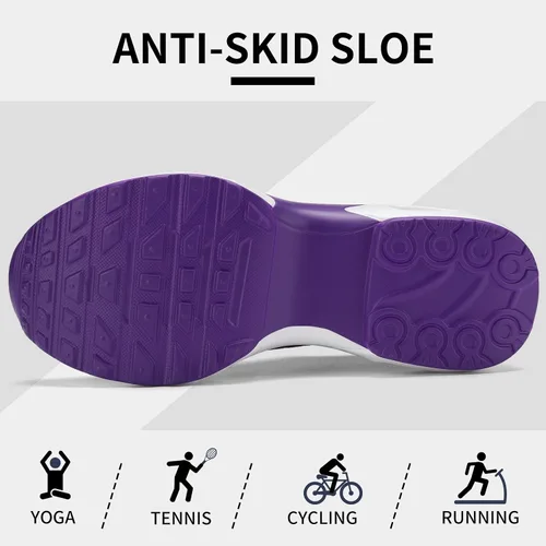 Vista 6 de Tenis de malla para mujer, antideslizantes, sin cordones, ligeros, con cámara de aire, para correr, trabajar