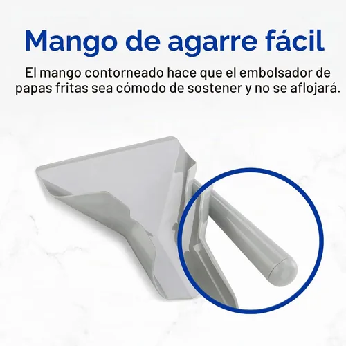 Vista 7 de New Star Foodservice 37791 Embolsadora comercial de patatas fritas de policarbonato con mango doble