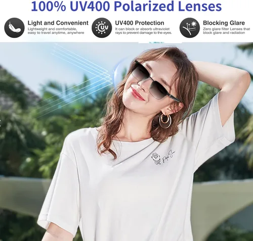 Vista 8 de Al - Lentes inteligentes para hombres y mujeres, lentes Bluetooth de traducción con 169 idiomas, lentes de cambio de color, traducción de fotos