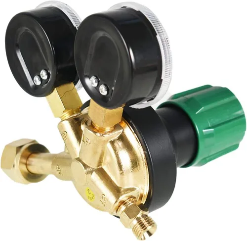 Vista 6 de findmall CGA 540 Regulador de oxígeno para la gama de entrega del indicador de gas de soldadura 145PSI