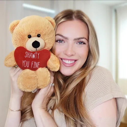 Vista 2 de Witty Enterprise Shawty You Fine - Oso de peluche de 10 pulgadas - Regalos para parejas para él - Divertido animal de peluche para novia, novio