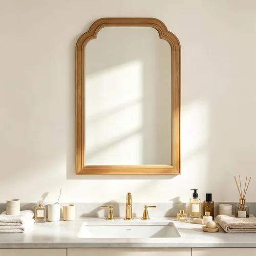 Vista 12 de BOMINICA Espejo de pared irregular, espejo asimétrico para baño, sala de estar, entrada, dormitorio, 20 x 28 pulgadas Negro