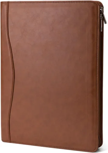 Vista 12 de Cartera personalizada de cuero vegano, tamaño legal de 8.5 x 14 pulgadas, soporte de bloc de notas personalizado para hombres y mujeres, organizador