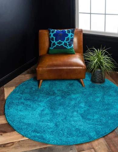 Vista 50 de Unique Loom Colección Solo - Alfombra Calabasas (7' 10" x 10' Rectangular, Azul Claro)