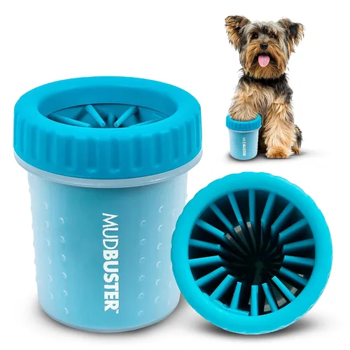 Vista 24 de Dexas MudBuster Limpiador portátil de patas para perros, grande, color blanco brillante, edición especial, suministros y accesorios de primera