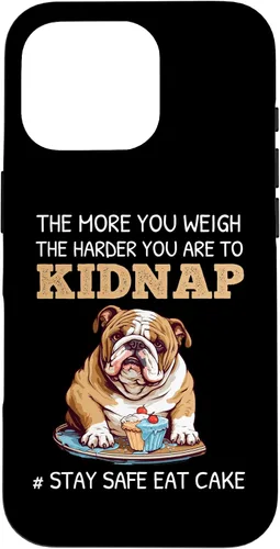 Vista 20 de English Bulldog Dog Lover Funny Quote Stay Safe Eat Cake Case for iPhone 17