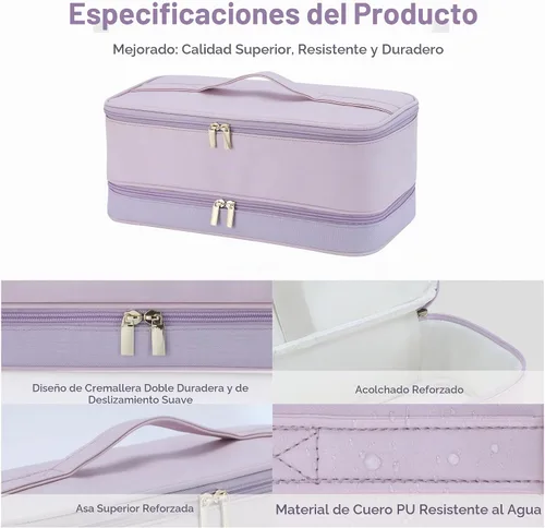 Vista 4 de BAGCRAZY - Funda de viaje para Shark FlexStyle y Dyson Airwrap, color morado Púrpura