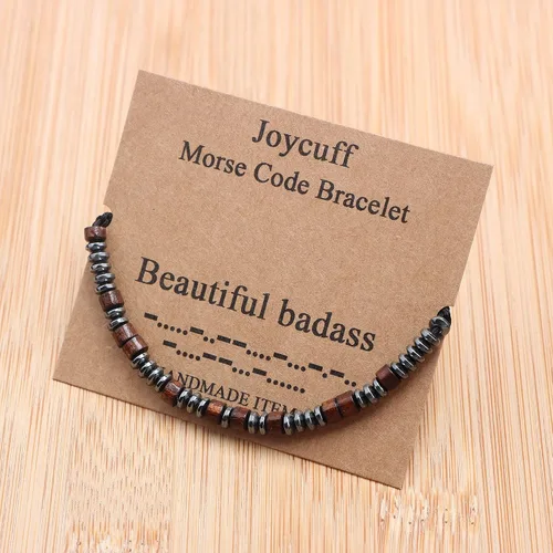 Vista 5 de Pulseras divertidas con código morse para mujer joyas inspiradoras para regalar a tu madre hija hermana tía esposa novia prima o mejor amiga pulsera