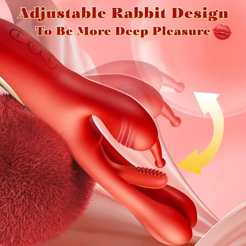 Vista 5 de Vibrador consolador conejo juguetes sexuales – Vibrador masajeador de punto G para mujeres, estimulación del pezón del clítoris, juguetes sexuales 3