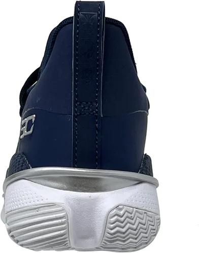 Vista 3 de Under Armour Curry 7 - Tenis de baloncesto para niños preescolares 3022114-100, BlancoNegroRojo