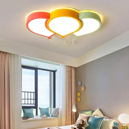Vista 4 de Lámpara de araña LED moderna, lámpara de techo, lámpara de techo LED de globo de color creativo y moderno, lámpara de decoración de hotel, moderna