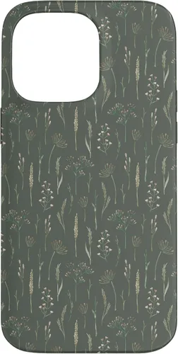 Vista 21 de Neutral Boho Dried Wildflower Meadow Botanical (Olive) Case for iPhone 17