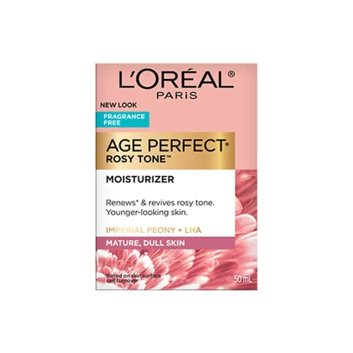 Vista 9 de L'Oreal Paris Skin Care - Hidratante facial para rostro, tono rosa perfecto para la edad, sin fragancia, hidratante para la cara con LHA y peonía
