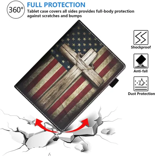Vista 5 de Funda para tablet Amazon Kindle Fire 7 (pantalla de 7 pulgadas, 9ª/7ª generación, versión 2019/2017), funda de piel sintética con función