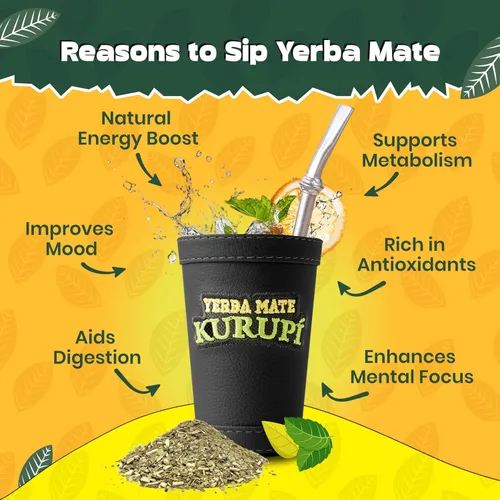 Vista 4 de Kurupi Menta Boldo Yerba Mate 500 g (1.1 lbs)