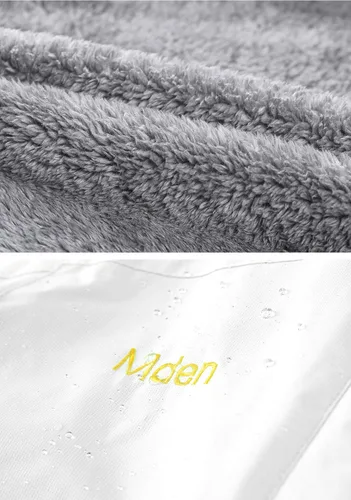Vista 4 de Mden Chaqueta de esquí impermeable para mujer, resistente al viento, con aislamiento de forro polar