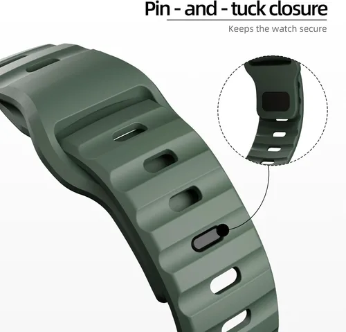 Vista 4 de Correas de silicona deportivas compatibles con Apple Watch Band de 1.929 in, 1.811 in, 1.772 in, 1.732 in, 1.654 in, 1.614 in, 1.575 in, 1.496 in