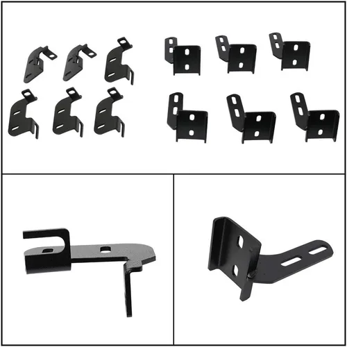 Vista 6 de Estribos laterales compatibles con Jeep Wrangler JK 2007-2018 de 4 puertas, barra de estilo todo terreno de acero negro de IKON MOTORSPORTS, 2008