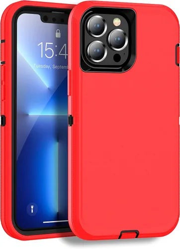 Vista 20 de MXX Funda para iPhone 13, con protector de pantalla de vidrio templado, protector de lente de cámara de 3 capas de alta resistencia, a prueba