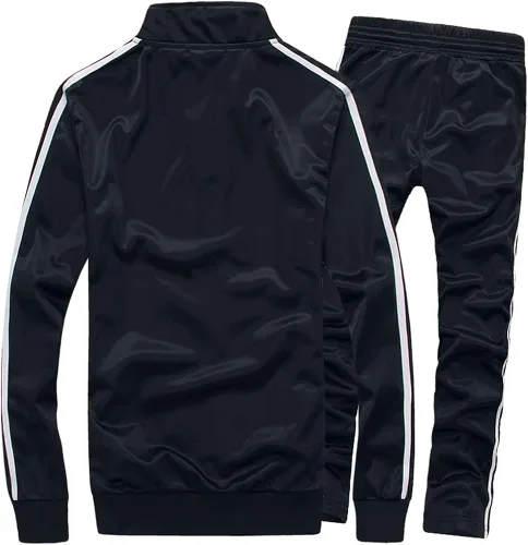 Vista 2 de MACHLAB Men's Activewear Full Zip Warm Tracksuit Sports Set Casual Sweat Suit