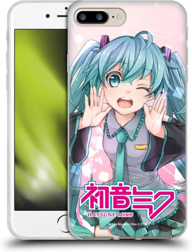 Vista 158 de Head Case Designs Licencia Oficial Hatsune Miku Gráficos Lindos Carcasa de Gel [Protección de Grado Militar] Compatible con Apple iPhone 7