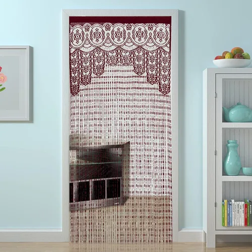 Vista 10 de HSYLYM - Cortina de puerta de encaje para privacidad, estilo macramé boho, para ventanas y como separador de paredes, cubre ventanas y puertas