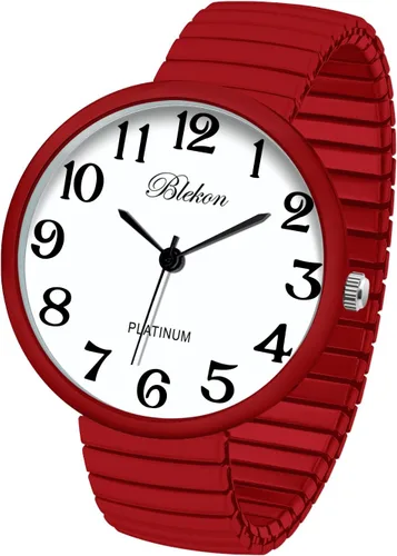 Vista 2 de Collections Nuevo Reloj de Moda con Correa Elástica de Tamaño Super Grande, Movimiento Japonés PC21J Aguamarina