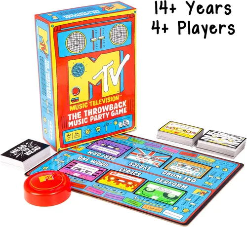 Vista 2 de Big Potato MTV Game, The Music Throwback Party Quiz Juego de mesa, para adultos y adolescentes a partir de 14 años