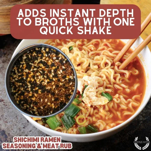 Vista 4 de Shichimi Ramen condimento y carne frotado – Mezcla de especias gourmet – Todo natural – Sin OMG – Hecho en Estados Unidos – Hecho a mano – Pequeño