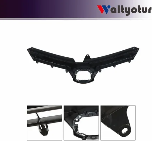 Vista 6 de Parachoques delantero parrilla negro brillante reemplazo para Corolla LE 2017 2018 2019 53111-02B00 5311102B00