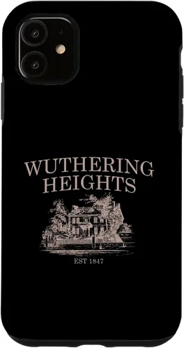 Vista 5 de iPhone 14 Cumbres borrascosas, Catherine Earnshaw y Heathcliff, funda Bronte