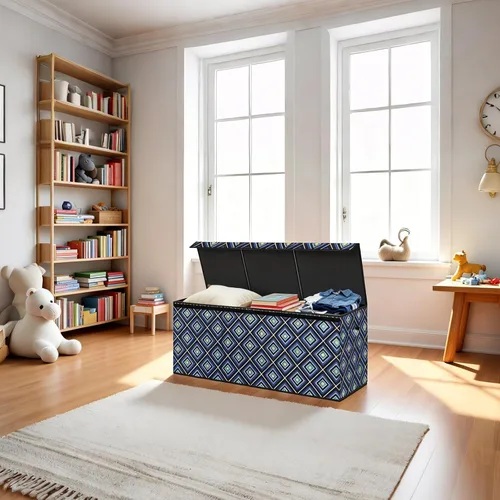 Vista 5 de HOMEMARVEL Cofre de juguetes grande, caja de juguetes grande, caja de juguetes extra grande para niños y niñas, organizador de almacenamiento