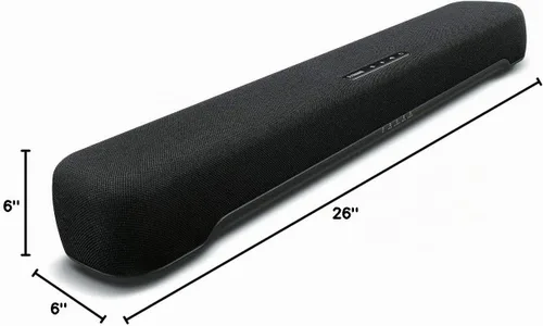 Vista 4 de [Usado] Yamaha Audio SR-C20A Barra de sonido compacta con subwoofer incorporado y Bluetooth, negro