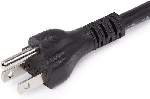 Vista 4 de Amazon Basics - Cable de extensión de 3 pies, extensor de toma de 3 clavijas, cable de extensión para interiores, 13 amperios, 125V, color negro