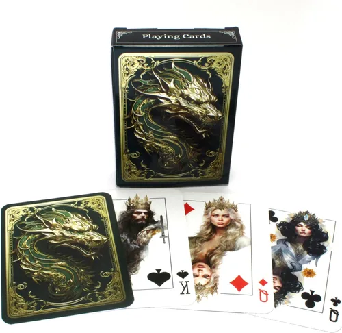 Vista 8 de Naipes Autumn Maiden, cubierta de tamaño de póquer de fantasía, cubierta temática de otoño, cartas de coleccionista únicas
