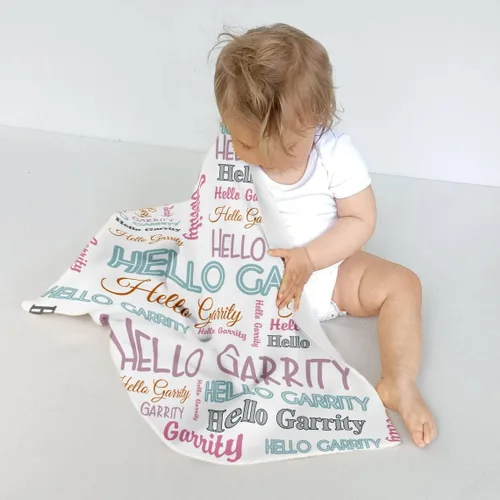 Vista 6 de Novgarden Mantas de Bebé Personalizadas para Niñas Adolescentes, Manta Personalizada con Nombre de Franela, Manta de Tiro para Niños, Artículos