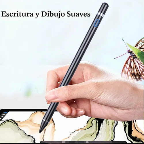 Vista 5 de Lápiz capacitivo activo para Android, lápiz universal recargable para iPad para tablet, lápiz digital de punta fina compatible con Android, iOS