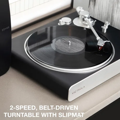 Vista 6 de Victrola Stream Carbon - Tocadiscos de 2 velocidades con transmisión Wi-Fi con Bluetooth, funciona con Sonos, transmisión Wi-Fi UPnP, relé listo