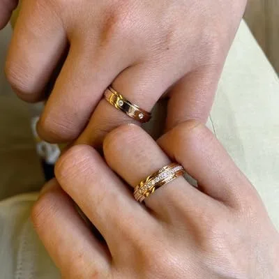 Vista 6 de Kainier Anillos de ansiedad chapados en oro de 14 quilates, piedras de circonita cúbica, anillos giratorios para mujeres y hombres, anillos