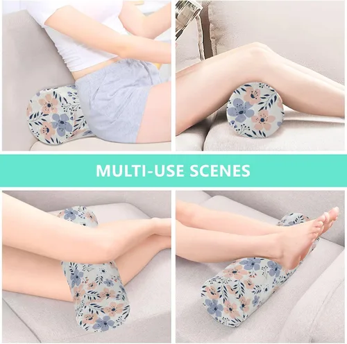 Vista 7 de FRODOTGV Spring Flowers - Almohada de almohada para piernas, almohada redonda para dormir, almohada cilíndrica decorativa