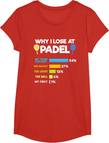 Vista 43 de Camiseta Why I Lose At Padel Answers Not My Fault