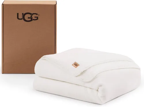Vista 22 de UGG Whitecap Queen - Manta de forro polar de felpa, 90 x 90 pulgadas, color Azul