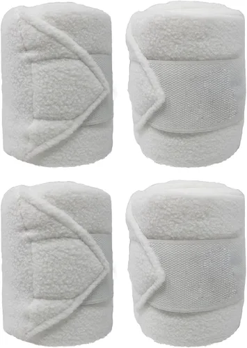 Vista 8 de CHALLENGER 10ft Horse Grooming Leg Polo Wrap Set of 4 Soft Fleece 95R Negro