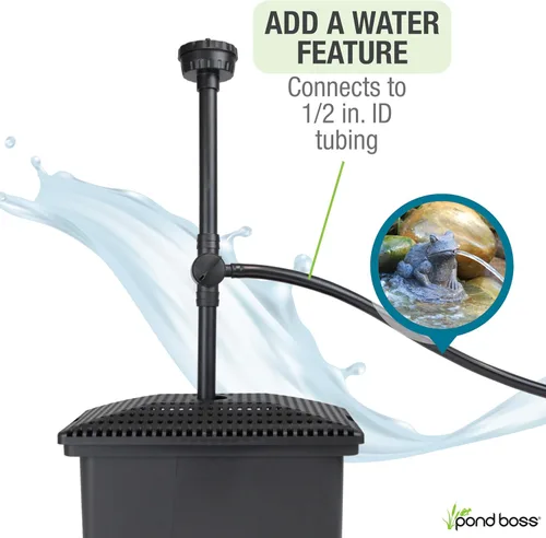 Vista 9 de Kit de filtro medio Pond Boss con bomba para estanques y características de agua