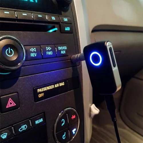 Vista 5 de Adaptador Bluetooth AUX para Coche, Receptor Inalámbrico AUX Bluetooth de 3.5mm Adaptador de Coche, Llamada Manos Libres para Autos, Altavoces