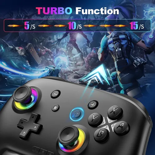 Vista 7 de Wireless Switch 2 Controller with Wake-up/C-Key, For Switch 2/1/Lite/OLED/PC/iPad/iPhone/Mac/Android/Steam/TV,Bluetooth Game Controller with
