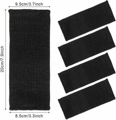 Vista 2 de Neer 4 pares de mangas protectoras para brazos para piel delgada, anticortes, resistentes a quemaduras, funda para antebrazo para cocina y Negro