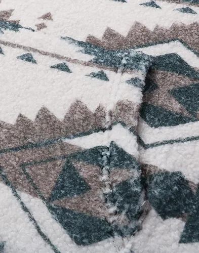 Vista 3 de chouyatou Sudadera con capucha para hombre con estampado azteca tribal con cremallera de 14