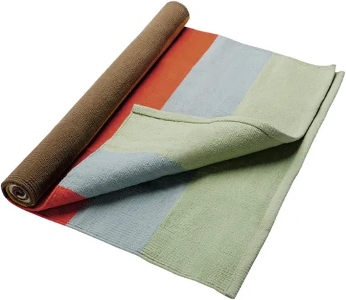 Vista 6 de Hugger Mugger Alfombra de yoga de algodón, absorbente, tejido apretado, Ashtanga y alfombra de yoga caliente, ayuda con manos y pies resbaladizos